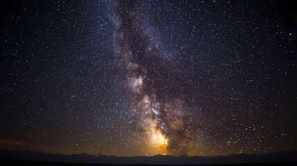 Wall Mural - Beautiful auroras accompanied a huge and beautiful starry sky. A starry sky conceals nothing. The picture should have layers, a sense of depth, a sense of detail, high-definition.