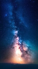 Wall Mural - Beautiful auroras accompanied a huge and beautiful starry sky. A starry sky conceals nothing. The picture should have layers, a sense of depth, a sense of detail, high-definition.