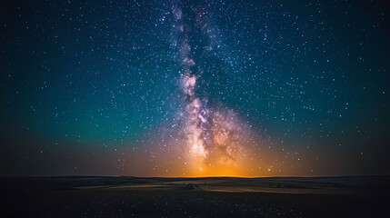 Wall Mural - Beautiful auroras accompanied a huge and beautiful starry sky. A starry sky conceals nothing. The picture should have layers, a sense of depth, a sense of detail, high-definition.