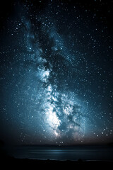 Wall Mural - Beautiful auroras accompanied a huge and beautiful starry sky. A starry sky conceals nothing. The picture should have layers, a sense of depth, a sense of detail, high-definition.