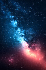 Wall Mural - Beautiful auroras accompanied a huge and beautiful starry sky. A starry sky conceals nothing. The picture should have layers, a sense of depth, a sense of detail, high-definition.