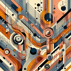 Poster - Abstract Art Notes Modern abstract patterns with bold shapes