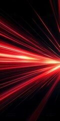 Poster - This vibrant red light motion background captures speed and innovative technology, ideal for digital projects and futuristic themes that impress viewers and leave a lasting impression
