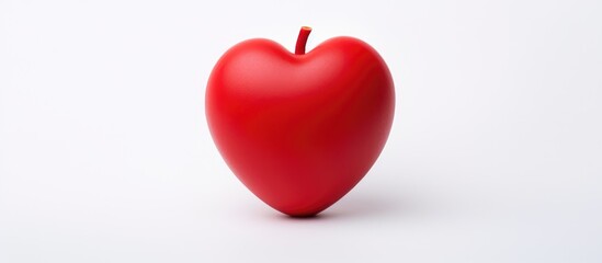 Poster - Heart-shaped decoration on a white background symbolizing love and affection in design and photography concepts