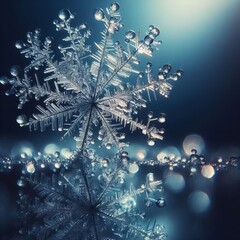 Poster - frozen moment a delicate crystalline structure symbolizing the b