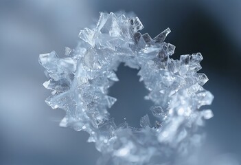 Poster - frozen moment a delicate crystalline structure symbolizing the b