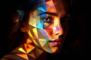 Poster - geometric prisms geometric prisms refracting light around a pers