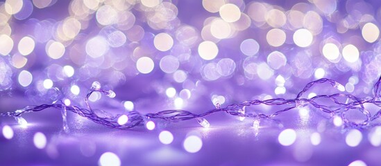 Poster - Vibrant Violet and Silver Bokeh Lights Creating a Festive Abstract Background for Celebrations and Events