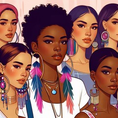 Poster - Hoop Earrings and Statement Earrings