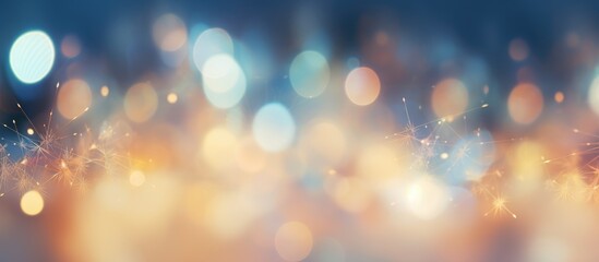 Poster - Glowing bokeh background with vibrant colors and sparkling lights ideal for holiday themes and festive designs