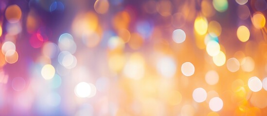 Poster - Colorful Christmas lights bokeh background with vibrant blur and empty space for text creating a festive atmosphere for seasonal designs