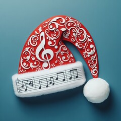 Poster - Santa Hat Notes Santa hat shaped with red and white designs