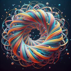 Poster - Spinning double helix pattern