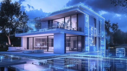 Poster - CAD software illustrating the development and simulation of smart home automation systems