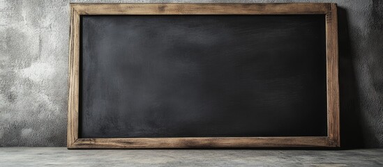 Aufkleber - Closeup of a blank blackboard framed in wood ideal for educational messages or travel themed text presentations