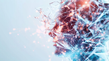 Poster - Exploring digital consciousness interfaces a geometric mind mapping system for transparent neural layers in soft pastel technological environments