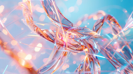 Fototapete - Exploring multidimensional cosmic string theory visualization in soft pastel colors abstract cosmic environment artistic representation for impossible physics