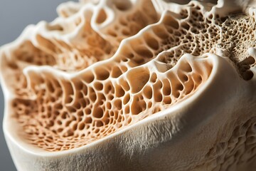 Poster - Close-up of porous bone structure, showing intricate detail and texture. (2)