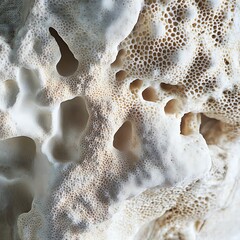 Poster - Close-up of porous, off-white coral texture.