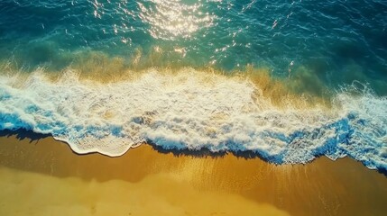 Poster - The ocean is calm and the water is a beautiful shade of blue