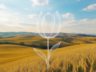 Canvas Print - Flower in a Field