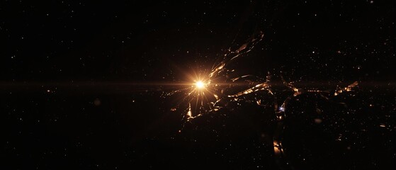 a close-up view of a star twinkling in the vastness of space, sparkle, cosmos, celestial body, light