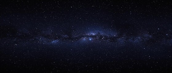 a vast expanse of inky blackness dotted with a multitude of twinkling stars above a celestial canvas