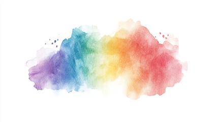 Aufkleber - Colorful watercolor splash creating a vibrant artistic effect in a playful design