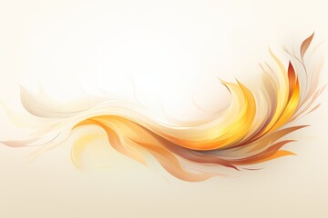 Poster - Abstract nature  minimalist leaf or flower design in two harmonious colors with text space