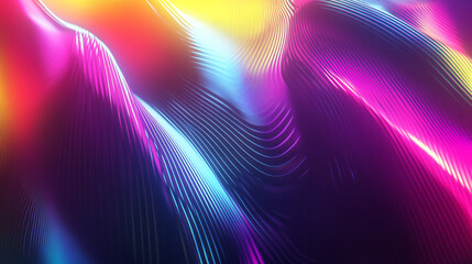 Poster - Colorful abstract waves creating a vibrant backdrop for artistic projects and designs