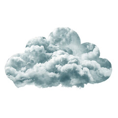 Realistic Fluffy White Cloud Isolated on Transparent Background for Sky and Nature Designs