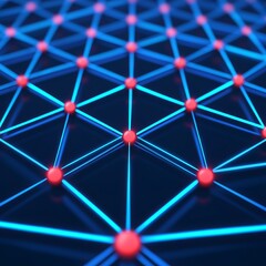 Aufkleber - abstract network connection nodes and lines.