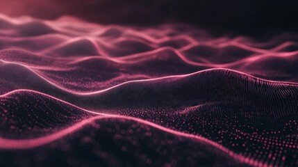 Aufkleber - A pink and purple wave with a lot of dots