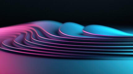 Poster - Transparent Tech Inspired Concentric Circles Blending in Vibrant Colors and Shapes