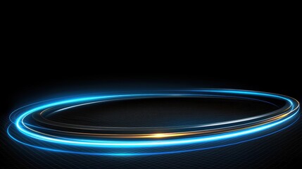 Poster - Transparent Reflective Circles Overlapping on Dark Background in Artistic Design