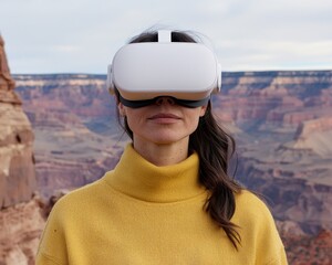 Poster - Exploring ai-driven virtual reality experiences grand canyon outdoor adventure scenic landscape immersive technology perspective