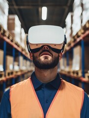 Poster - Innovative ai-powered virtual reality experience in an industrial warehouse transforming technology and lifestyle perspectives