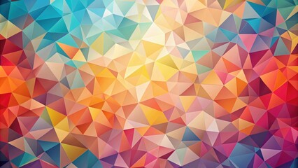 Leinwandbilder - Abstract geometric pattern of colorful triangles forming a vibrant and textured background