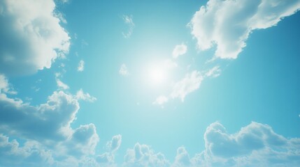 Aufkleber - The sky is blue with a few clouds scattered throughout