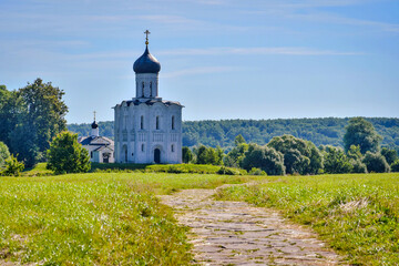 Wall Mural - Path to the Intercession Church in Bogolyubovo village