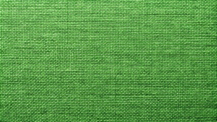 Poster - Close-up Texture of Green Woven Fabric with Tightly Knit Yarns Forming a Regular Pattern