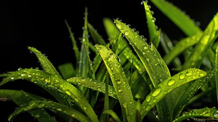 Wall Mural - Glistening Rhipsalis Leaves Close-up