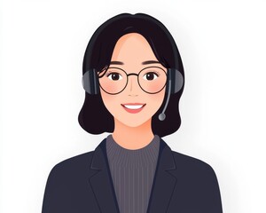 Poster - Virtual customer support agent online services digital professional environment friendly viewpoint technology concept