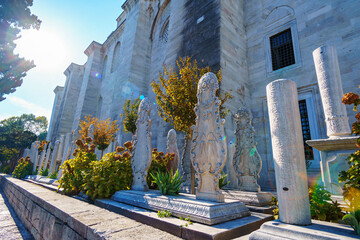 Wall Mural - the cemetery at the Suleymaniye Mosque, architecture of the Islamic religion