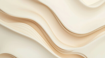 Aufkleber - Soft Flowing Textures in Beige and Cream Tones for Minimalistic Design