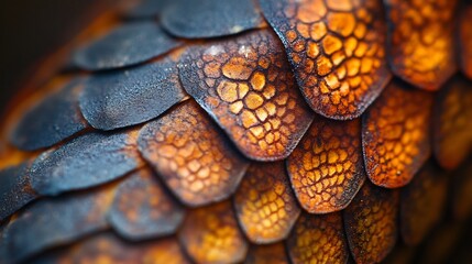 Poster - Stunning macro shot showcasing the vibrant intricate and delicate textures of a natural organic surface against a blurred background  This captivating image presents an visually striking design