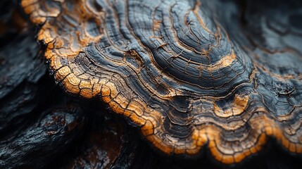 Poster - Captivating Closeup of Natural Textured Wood Surface Revealing Intricate Patterns and Organic Details  This macro image showcases the remarkable beauty and complexity found in the natural world