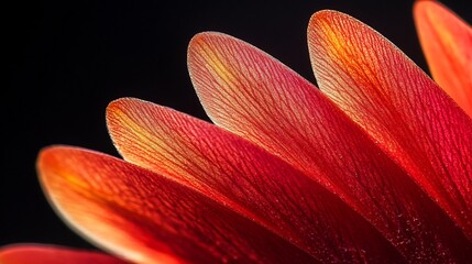 Poster - High contrast macro photograph showcasing the bold vibrant shapes and delicate intricate textures of a striking floral subject in nature  Showcasing the inherent beauty and of the natural world