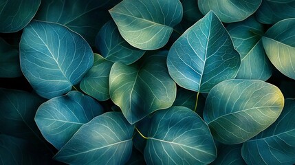 Poster - Captivating close up macro shot showcasing the intricate textures delicate veins and vibrant hues of a lush verdant leaf