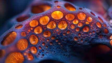 Poster - Visually striking high contrast macro image showcasing the intricate delicate and captivating patterns and textures found in the natural world